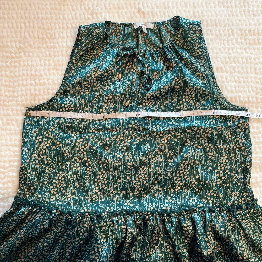 Joie | Women’s Jevan Satin Top | Teal Floral Sleeveless Top | Women’s Top | NWOT - Picture 9 of 12